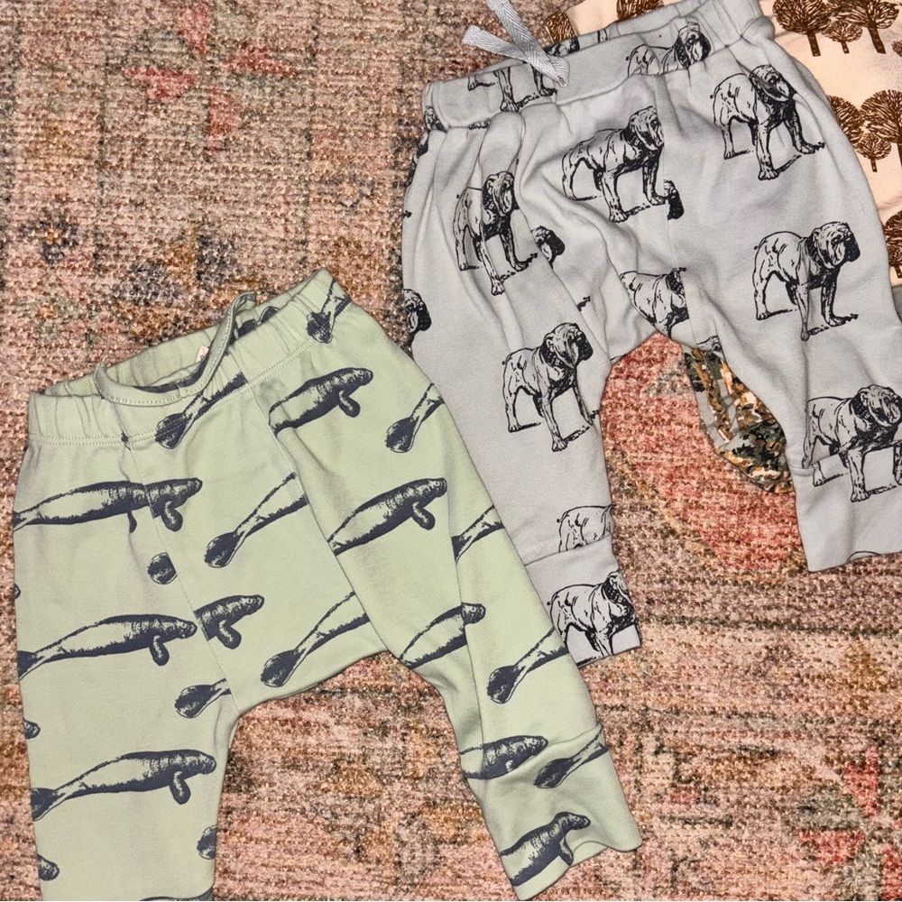 Kate Quinn boy 6–12 month bamboo organic cotton bundle sleeper bodysuit romper - Picture 2 of 5